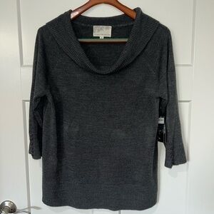 NWT Debbie Morgan 3/4 Sleeve Length Cowl Neck Sweater Sz XL